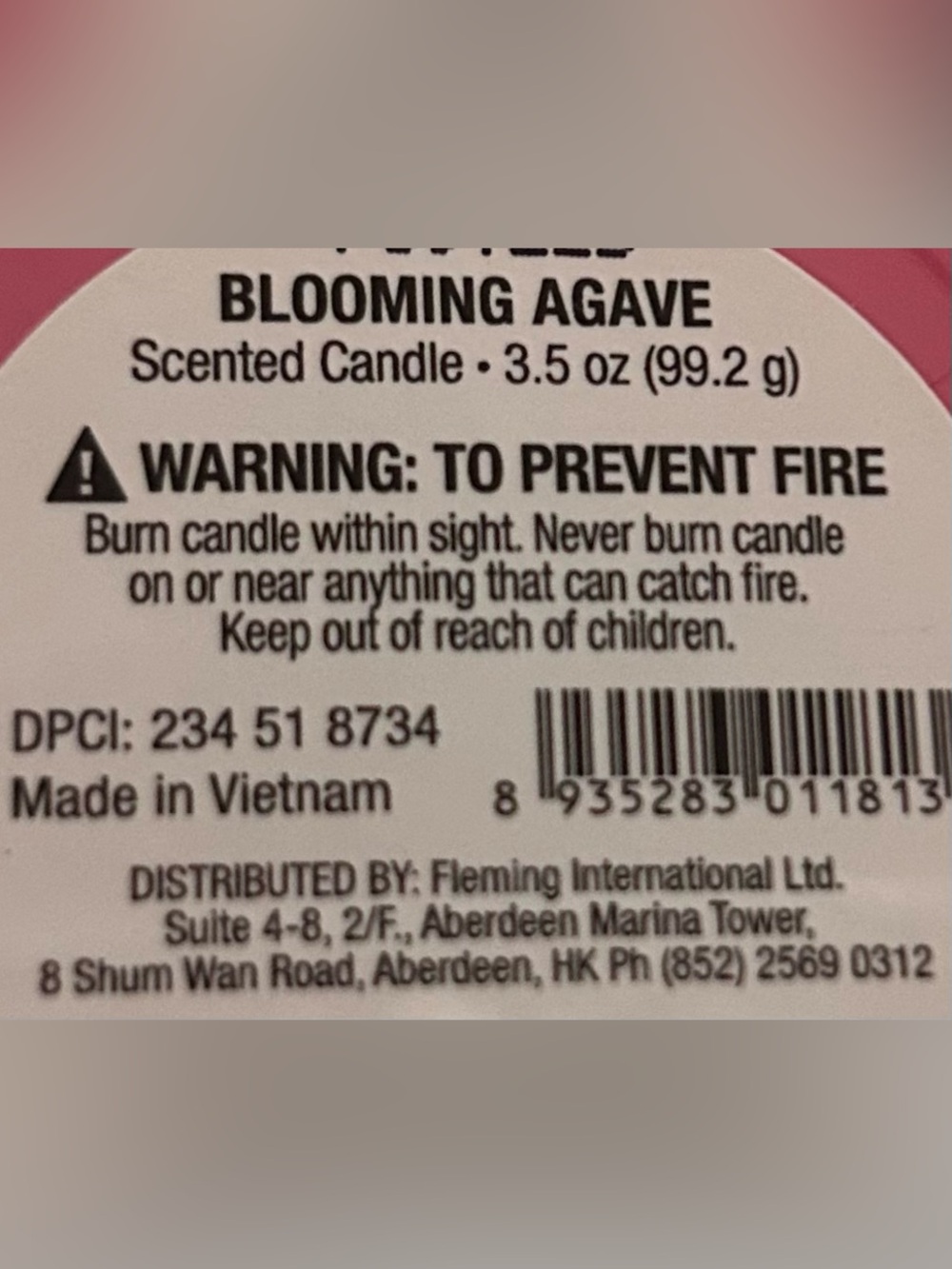 Painted Glass Candle THANK YOU Blooming Agave scented - Picture 4 of 4
